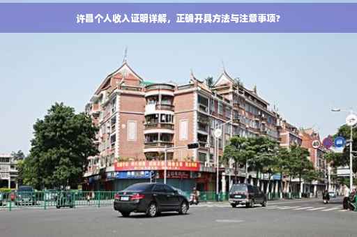 许昌个人收入证明详解，正确开具方法与注意事项?