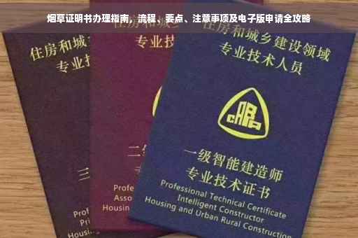 烟草证明书办理指南，流程、要点、注意事项及电子版申请全攻略
