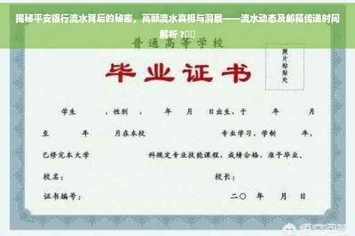 揭秘平安银行流水背后的秘密，高额流水真相与洞察——流水动态及邮箱传递时间解析 ?⚡️