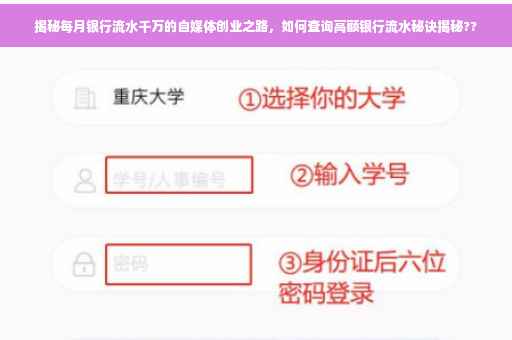 揭秘每月银行流水千万的自媒体创业之路，如何查询高额银行流水秘诀揭秘??