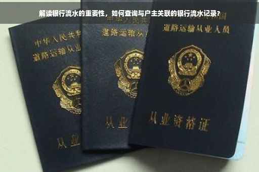 解读银行流水的重要性，如何查询与户主关联的银行流水记录？