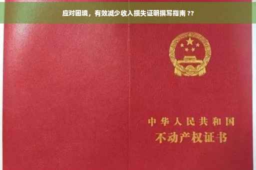 应对困境，有效减少收入损失证明撰写指南 ??