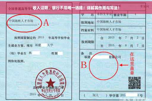 收入证明，银行不是唯一选择！详解其作用与写法！