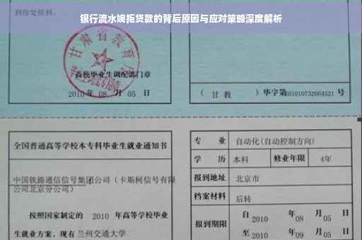 银行流水婉拒贷款的背后原因与应对策略深度解析