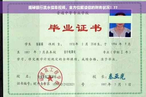 揭秘银行流水信息视频，全方位解读你的财务状况！??