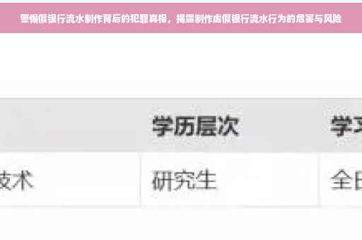 警惕假银行流水制作背后的犯罪真相，揭露制作虚假银行流水行为的危害与风险