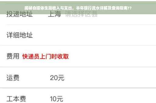 揭秘自媒体生涯收入与支出，半年银行流水详解及查询指南??