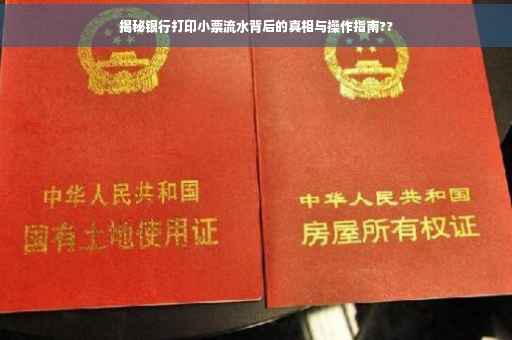 揭秘银行打印小票流水背后的真相与操作指南??