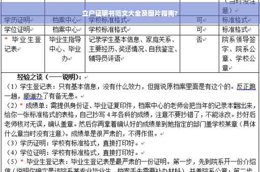 立户证明书范文大全及图片指南?