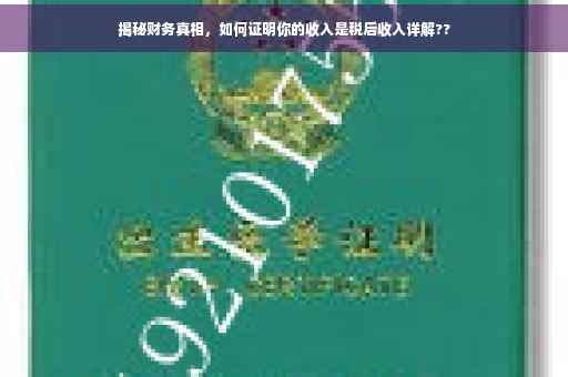 揭秘财务真相，如何证明你的收入是税后收入详解??