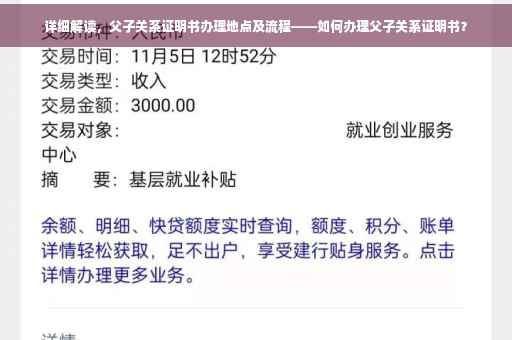 详细解读，父子关系证明书办理地点及流程——如何办理父子关系证明书？