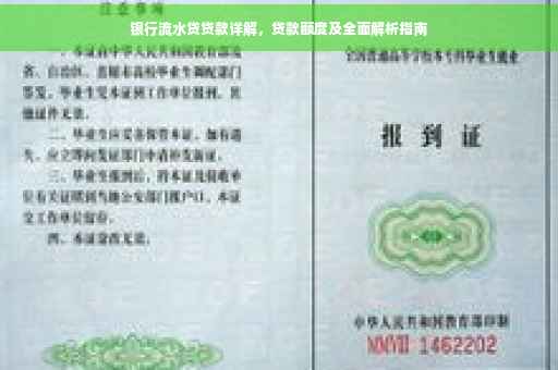 银行流水贷贷款详解，贷款额度及全面解析指南