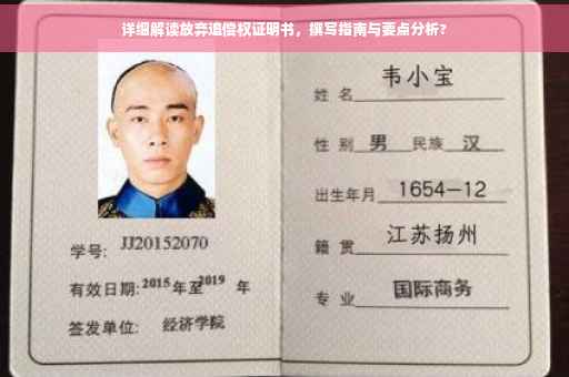 详细解读放弃追偿权证明书，撰写指南与要点分析?