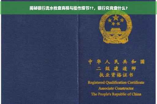 揭秘银行流水检查真相与操作细节??，银行究竟查什么？