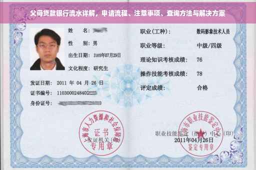 父母贷款银行流水详解，申请流程、注意事项、查询方法与解决方案