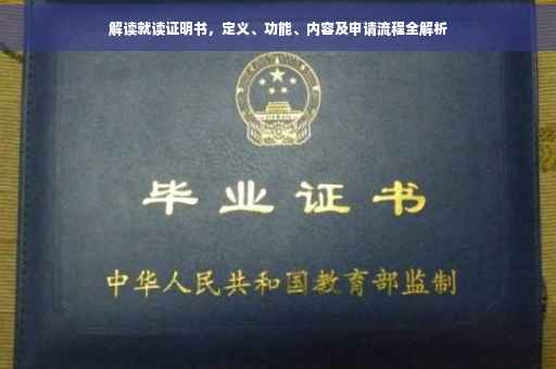 解读就读证明书，定义、功能、内容及申请流程全解析