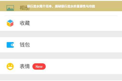 银行流水简介范本，揭秘银行流水的重要性与功能