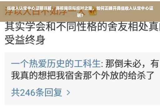 低收入认定中心证明详解，真相揭示与应对之策，如何正确开具低收入认定中心证明？