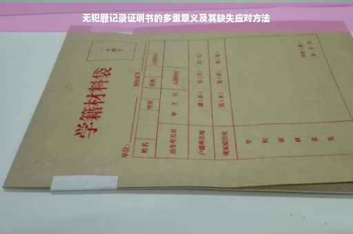 无犯罪记录证明书的多重意义及其缺失应对方法