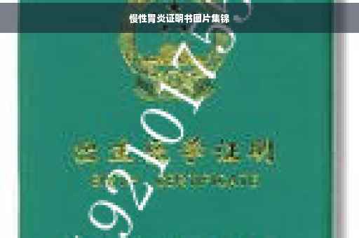 慢性胃炎证明书图片集锦