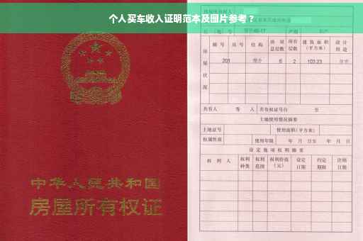 个人买车收入证明范本及图片参考 ?