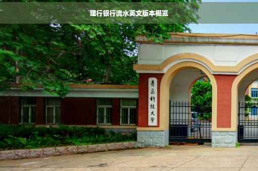 建行银行流水英文版本概览