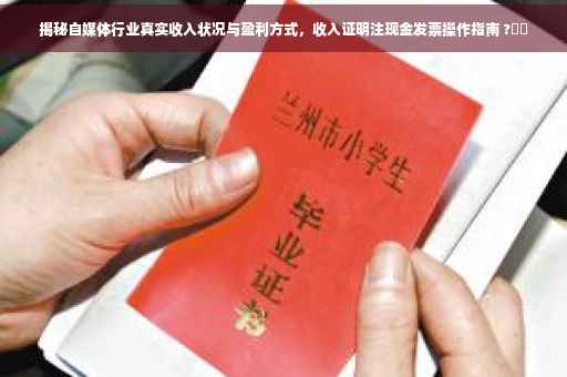 揭秘自媒体行业真实收入状况与盈利方式，收入证明注现金发票操作指南 ?⚡️