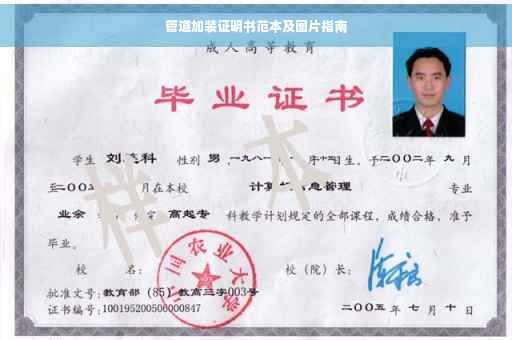 管道加装证明书范本及图片指南