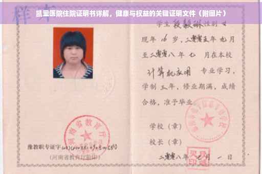 凯里医院住院证明书详解，健康与权益的关键证明文件（附图片）