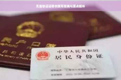 无需举证证明书撰写指南与要点解析