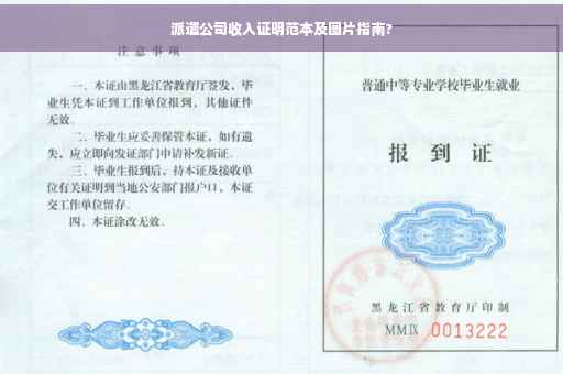 派遣公司收入证明范本及图片指南?