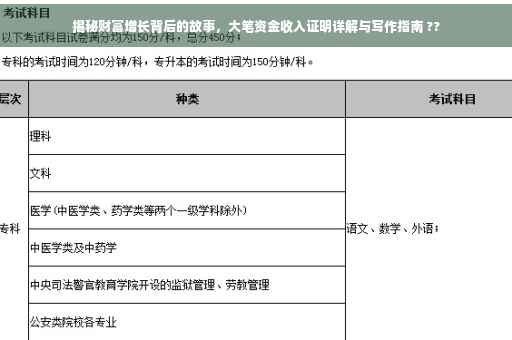 揭秘财富增长背后的故事，大笔资金收入证明详解与写作指南 ??