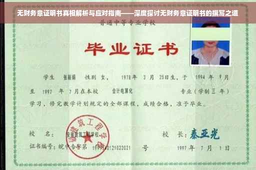 无财务章证明书真相解析与应对指南——深度探讨无财务章证明书的撰写之道