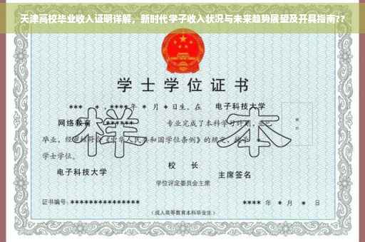 天津高校毕业收入证明详解，新时代学子收入状况与未来趋势展望及开具指南??
