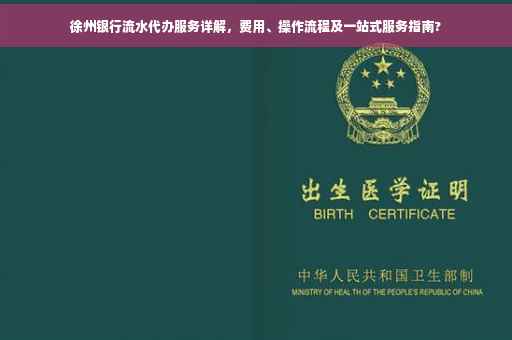徐州银行流水代办服务详解，费用、操作流程及一站式服务指南?