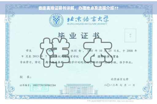 娄底离婚证明书详解，办理地点及流程介绍??