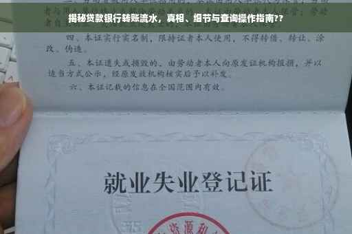 揭秘贷款银行转账流水，真相、细节与查询操作指南??