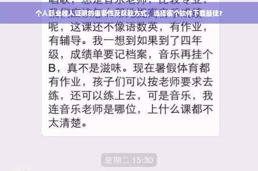 个人职业收入证明的重要性及获取方式，选择哪个软件下载最佳？