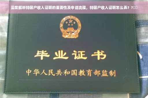 深度解析特困户收入证明的重要性及申请流程，特困户收入证明怎么弄？?⚡️