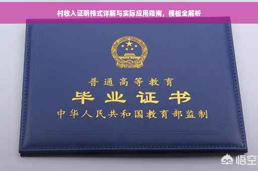 村收入证明格式详解与实际应用指南，模板全解析