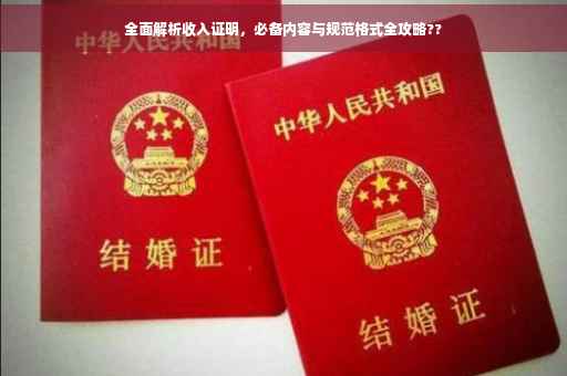 全面解析收入证明，必备内容与规范格式全攻略??