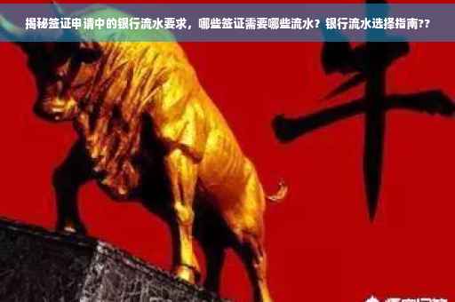 揭秘签证申请中的银行流水要求，哪些签证需要哪些流水？银行流水选择指南??