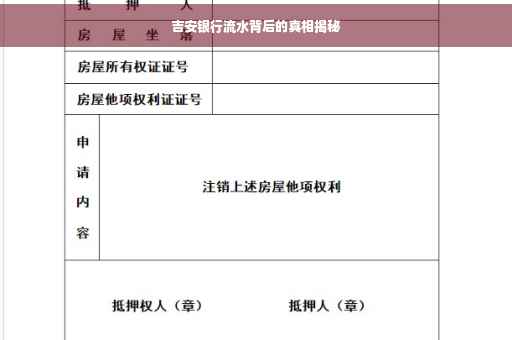 吉安银行流水背后的真相揭秘