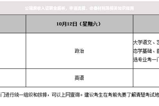 公租房收入证明全解析，申请流程、必备材料及相关知识指南