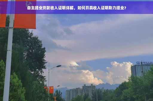 自主择业贷款收入证明详解，如何开具收入证明助力择业？