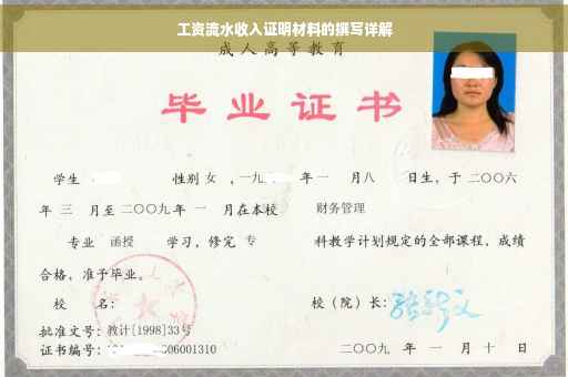 工资流水收入证明材料的撰写详解