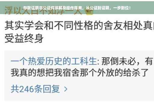 存款证明书公证件详解及操作指南，从公证到证明，一步到位！