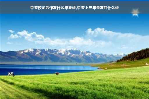 中专校企合作发什么毕业证,中专上三年是发的什么证