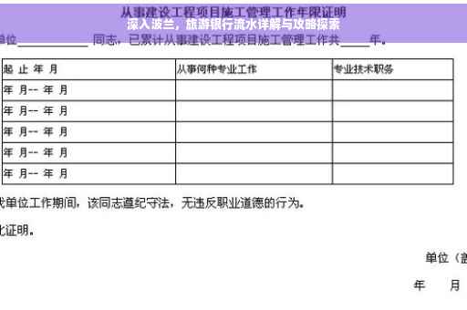 深入波兰，旅游银行流水详解与攻略探索