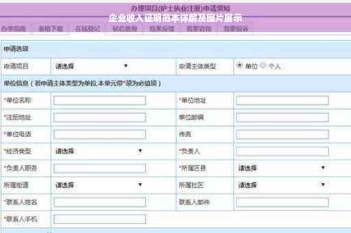 企业收入证明范本详解及图片展示